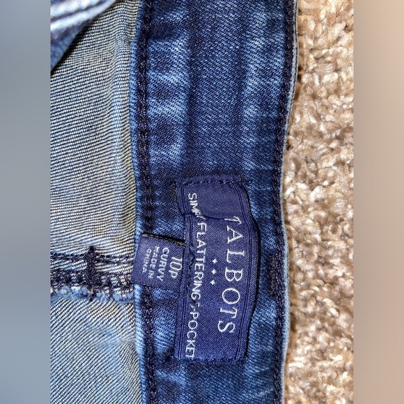 Talbots Women’s 10 Petite Simply Flattering 5 Pocket Deep Blue Denim Jeans - Picture 3 of 5